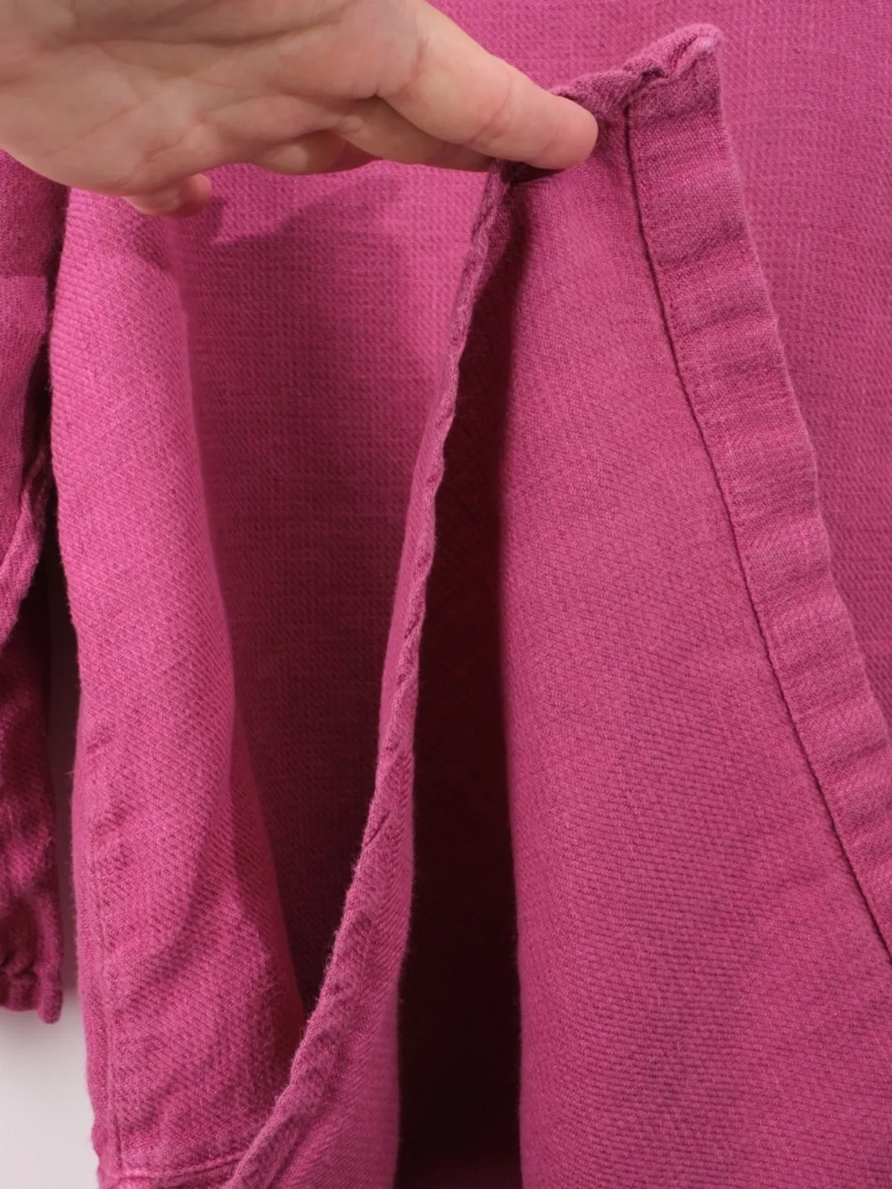 bryn Walker Magenta Linen Tunic Top - Picture 6 of 8
